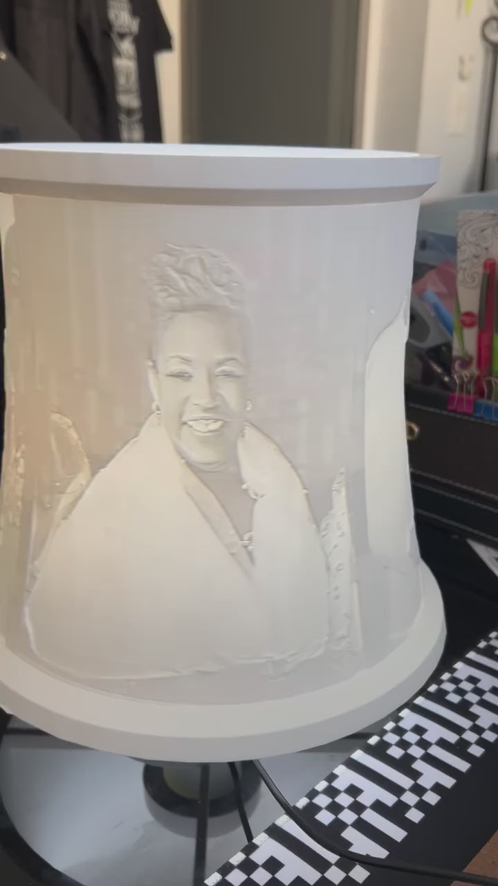 Personalized Memorial Lamp Shade – Custom Photo Remembrance Lamp (4 Photos)